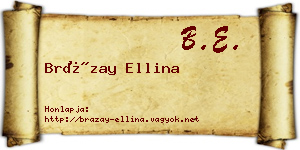 Brázay Ellina névjegykártya